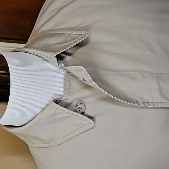 Vintage London Fog Trench Coat 42 short men's tan beige jacket - Picture 2 of 12